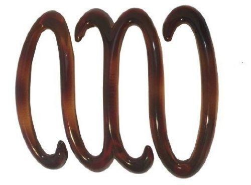 Parcelona French Twin Cube Tortoise Shell Brown Celluloid Set of 2 Flexible  Thin Elastic Hair Tie for Girls and Women : Buy Online at Best Price in KSA  - Souq is now
