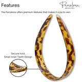 Parcelona French Wide 3/4" Celluloid Acetate Hair Headband for Women and Girls