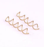 Moeni Rose Gold Twist Spiral Screw Hair Pin Barrettes Spin for Styling (4 Pcs)