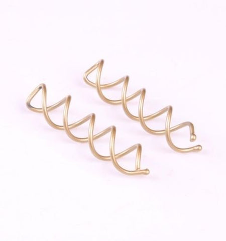 Moeni Rose Gold Twist Spiral Screw Hair Pin Barrettes Spin for Styling (4 Pcs)