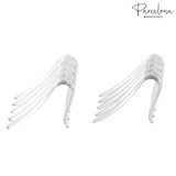 Parcelona French Crab Interlocking Medium Celluloid Hair Side Comb for Women