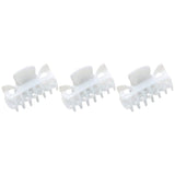 Parcelona French Classic 1.5" Small Celluloid Set of 3 Hair Claws for Women