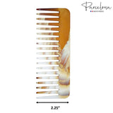 Parcelona French Wide Detangle Large Celluloid Hair Comb for Women and Girls