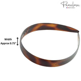 Parcelona French Wide 3/4" Celluloid Acetate Hair Headband for Women and Girls