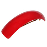 French Amie Curved Oblong Large Celluloid Handmade Hair Barrette for Women