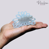 Parcelona French Plume Medium 3" Celluloid Acetate Hair Claw for Women (2 Pcs)