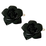 Parcelona French Flower Small 1.5" Celluloid Side Slide Snap Barrettes for Women