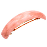 French Amie Curved Oblong Large Celluloid Handmade Hair Barrette for Women