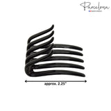 Parcelona French Crab Interlocking Medium Celluloid Hair Side Comb for Women