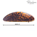 Parcelona French Oval Large 4" Celluloid Automatic Hair Barrette for Women