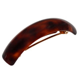 French Amie Curved Oblong Large Celluloid Handmade Hair Barrette for Women