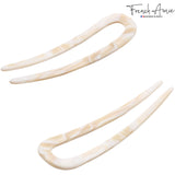 French Amie Slick Large Handmade Cellulose Chignon U Hair Pin Stick for Women