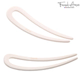 French Amie Slick Large Handmade Cellulose Chignon U Hair Pin Stick for Women