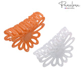 Parcelona French Plume Medium 3" Celluloid Acetate Hair Claw for Women (2 Pcs)