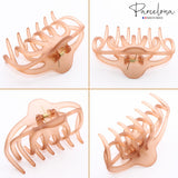 Parcelona French Dendrite Medium Celluloid Jaw Hair Claw for Women and Girls