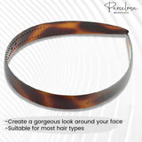 Parcelona French Wide 3/4" Celluloid Acetate Hair Headband for Women and Girls