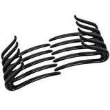 Parcelona French Crab Interlocking Medium Celluloid Hair Side Comb for Women