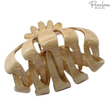 Parcelona French Fleur Medium 3.25" Wide Teeth Celluloid Hair Claw for Women