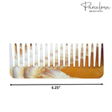 Parcelona French Wide Detangle Large Celluloid Hair Comb for Women and Girls