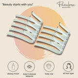 Parcelona French Crab Interlocking Medium Celluloid Hair Side Comb for Women