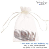 Parcelona French Compact Curved Fit Shell Small Celluloid Side Hair Combs(2 Pcs)