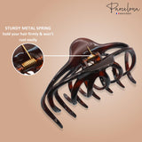 Parcelona French Dendrite Medium Celluloid Jaw Hair Claw for Women and Girls