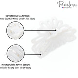 Parcelona French Plume Medium 3" Celluloid Acetate Hair Claw for Women (2 Pcs)