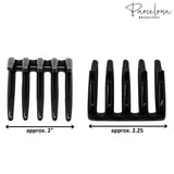 Parcelona French Crab Interlocking Medium Celluloid Hair Side Comb for Women