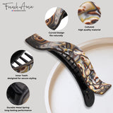 French Amie Duckbill 4" Celluloid Handmade Beak Hair Clip for Women and Girls