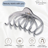 Parcelona French Dendrite Medium Celluloid Jaw Hair Claw for Women and Girls