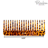 Parcelona French Wide Detangle Large Celluloid Hair Comb for Women and Girls