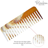 Parcelona French Wide Detangle Large Celluloid Hair Comb for Women and Girls