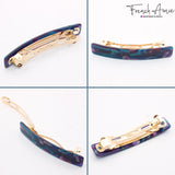 French Amie Small 2 1/4" Celluloid Handmade Hair Barrette for Women and Girls