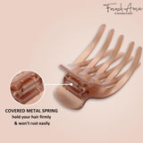 French Amie Bear Paw Small 2 ¾” Celluloid Handmade Yoga Jaw Hair Claw for Women