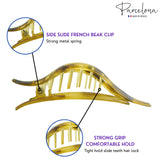 Parcelona French Wide Beak Large Celluloid Side Slide-In Hair Claw for Women