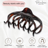 Parcelona French Dendrite Medium Celluloid Jaw Hair Claw for Women and Girls