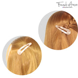 French Amie Clic Clac Large Handmade Celluloid Snap Hair Pins for Women(2 Pcs)