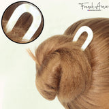 French Amie Slick Large Handmade Cellulose Chignon U Hair Pin Stick for Women