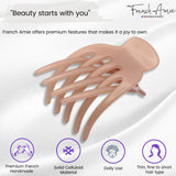 French Amie Bear Paw Small 2 ¾” Celluloid Handmade Yoga Jaw Hair Claw for Women