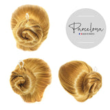 Parcelona French Sleek 3 1/2" Celluloid Wavy U Shaped Hair Pins for Women(3 Pcs)