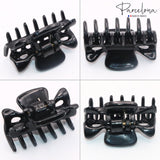 Parcelona French Classic 1.5" Small Celluloid Set of 3 Hair Claws for Women