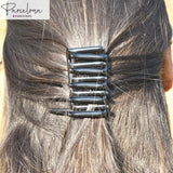 Parcelona French Crab Interlocking Medium Celluloid Hair Side Comb for Women